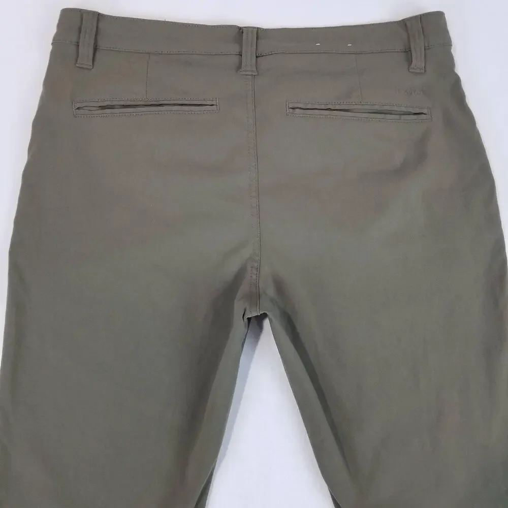 PrAna Pants Mens 34x32 Green Breathe Straight Fit Stretch Nylon Chino Travel